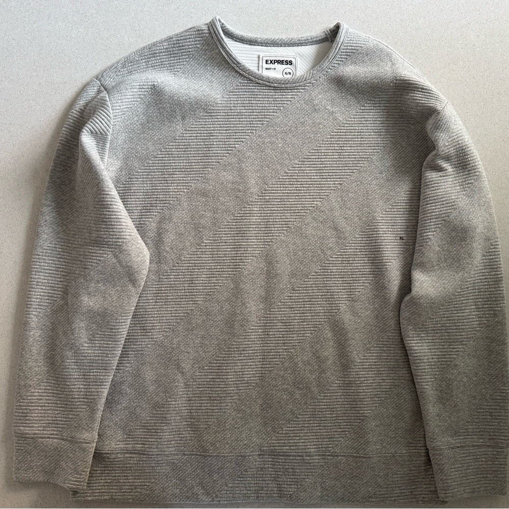 Express Heather Gray Crew Neck Sweater New W/ Tags